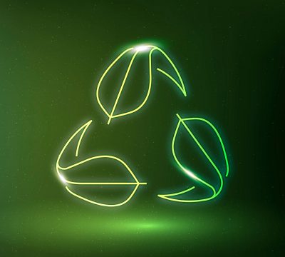 Recycling icon vector environmental conservation symbol